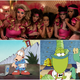 Top: GLOW’s Alison Brie, Betty Gilpin, Jackie Tohn, Ellen Wong, Gayle Rankin, Sydelle Noel, Marianna Palka (Photo: Ali Goldstein/Netflix); bottom: Rocko’s Modern Life (Images: Netflix)